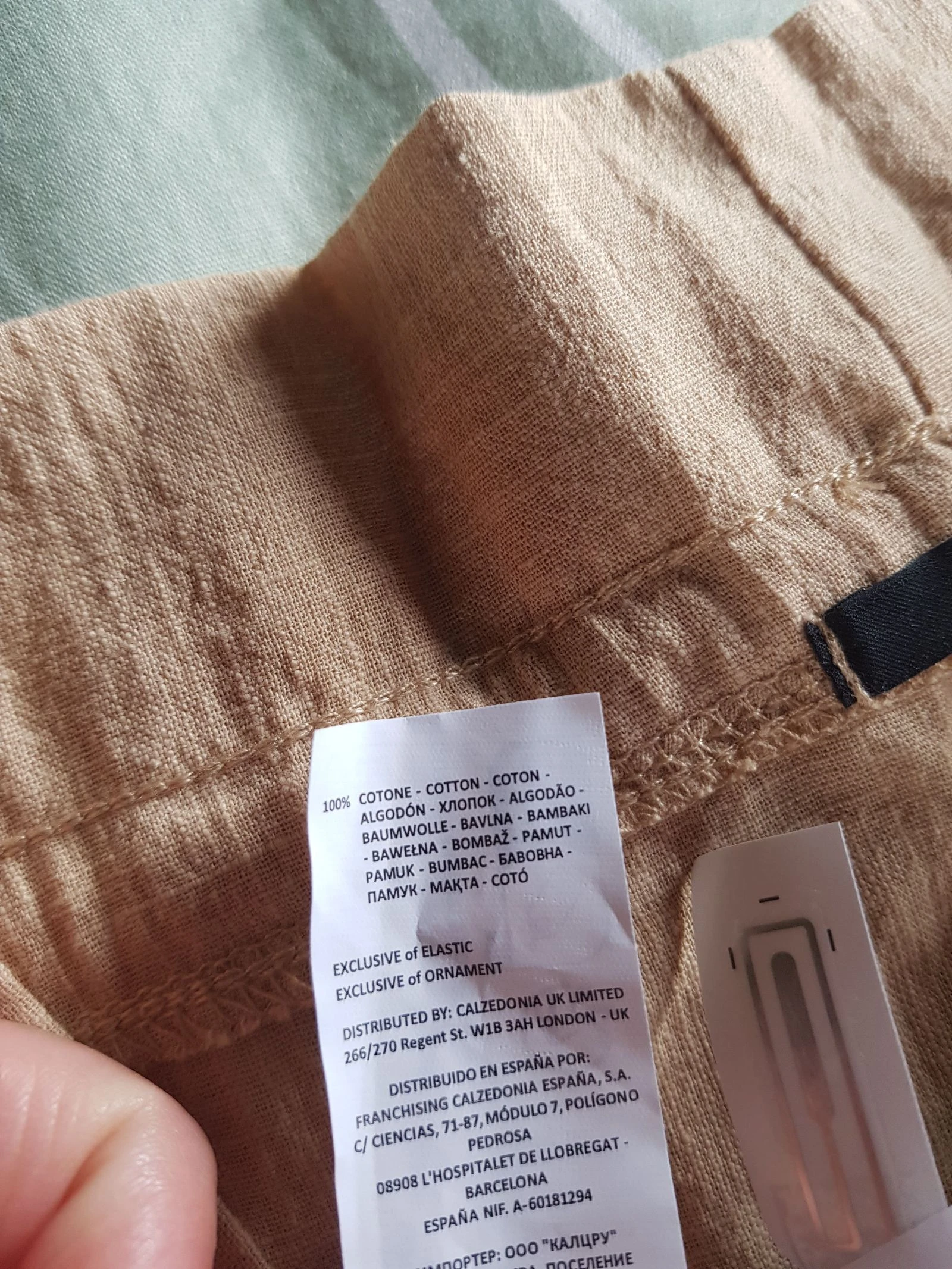 Short bege leve algodão – photo 4